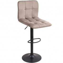 Σκαμπό Μπαρ Carmelo 0271604 45x42x90/113cm Beige-Black BEIGE