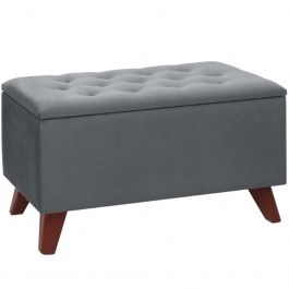 Σκαμπώ Με Αποθηκευτικό Χώρο Lotus 0269289 90x40x50cm Grey GREY