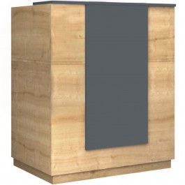 Desk Reception Gemini 0271282 100x70x110cm Anthracite-Oak ANTHRACITE-OAK