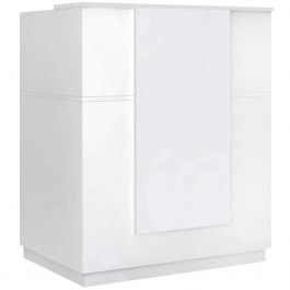 Desk Reception Gemini 0271283 100x70x110cm White WHITE