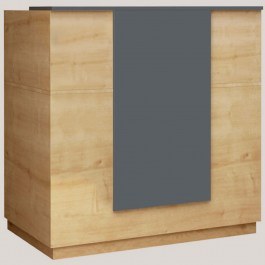 Γραφείο Reception Gemini 0271284 120x70x110cm Anthracite-Oak ANTHRACITE-OAK