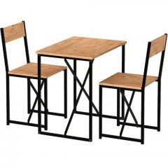 Dinning Set Maysa (Set 3Pcs) 0276837 72,5x52,5x71,8cm Oak
