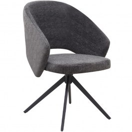 Πολυθρόνα Περιστρεφόμενη Milano 0279719 64x64x83cm Anthracite-Black ANTHRACITE