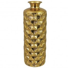 Metal Vase Bottle 15-00-22415 D17x49cm Gold Marhome GOLD