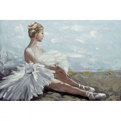 Canvas Painting Ballet Dancer 15-00-21169 80x120x3cm Multi Marhome