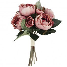 Decorative Artificial Bouquet Peony 00-00-1860-1 32cm Green-Apple Marhome GREEN-APPLE