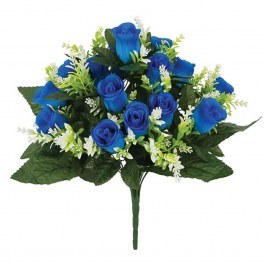 Decorative Artificial Bouquet Rose-Lavender 00-00-27412-4 43cm Multi-Blue Marhome MULTI-BLUE