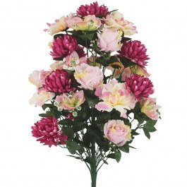 Decorative Artificial Bouquet Rose-Alstroemeria 00-00-27415-1 69cm Multi-Pink Marhome MULTI-PINK