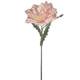 Artificial Flower Rose 00-00-6127-2 11x26x70cm Ecru-Pink Marhome PINK-ECRU