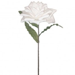 Artificial Flower Rose 00-00-6127-4 11x26x70cm White Marhome WHITE
