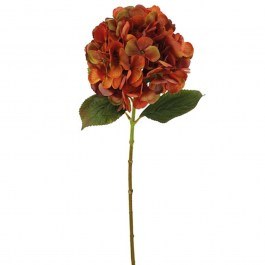 Artificial Flower Hydrangea 00-00-18745-1 60cm Dark Orange Marhome DARK ORANGE