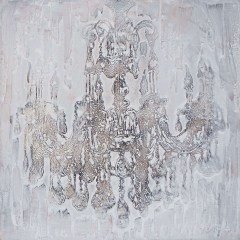 Πίνακας Καμβάς Πολυέλαιος 15-00-19169 80x80x3cm Cream Marhome