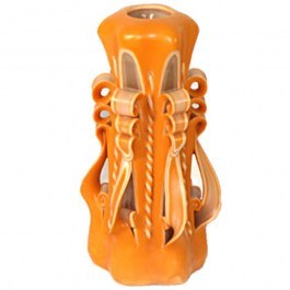 Candle Twisted 08-01-DIPLES 5x15cm Orange Marhome ORANGE