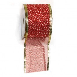 Christmas Tree Ribbon 99-00-A-4-079-1 Red-Gold Marhome RED-GOLD