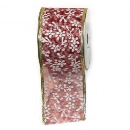 Christmas Tree Ribbon Flowers 99-00-A-4-078-9 Bordeaux-White Marhome WHITE-BORDEAUX