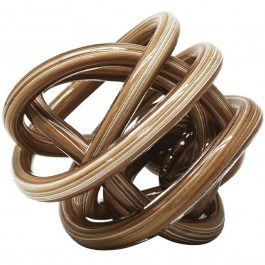 Decorative Knot 24-15-70030 D15cm Brown-White Marhome BROWN-WHITE