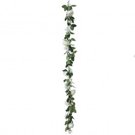 Τεχνητή Γιρλάντα Τριαντάφυλλα 00-00-23340-1 180cm White Marhome WHITE
