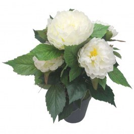 Τεχνητό Φυτό Παιώνια Σε Κασπώ 04-00-24187-1 45cm Multi-White Marhome MULTI-WHITE