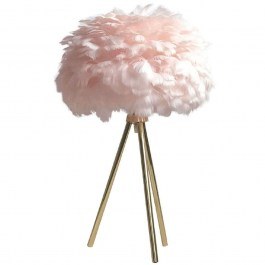 Table Lamp - Reading Feathers 24-15-40023 D30x46cm E27 Gold-Pink Marhome GOLD-PINK