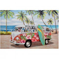 Canvas Painting Animals In Van 15-00-21196 60x40x2,5cm Multi Marhome