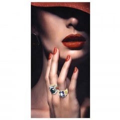 Painting 3D Woman With Hat 16-21147 50x2,5x100xcm Multi Marhome