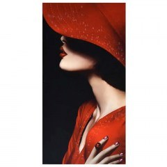 Painting 3D Woman With Hat 16-21148 50x2,5x100xcm Multi Marhome