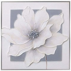 Frame 3D Flower 16-30080 60x60cm White-Grey Marhome