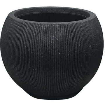 Plant Pot Striped 06-10012-L D53x41,1cm Black Marhome