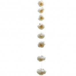 Artificial Peony Garland 00-23838-20-2 22x180cm Ecru Marhome ECRU