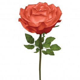 Artificial Flower Rose 00-23832-50-SK D50x136cm Dark Orange Marhome DARK ORANGE