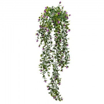 Artificial Hanging Plant With Flowers 00-20431-4 30x70/80cm Green-Fuchsia Marhome