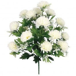 Τεχνητό Μπουκέτο Χρυσάνθεμο 00-16229-2 Φ36x50cm White Marhome WHITE