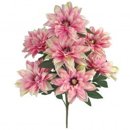 Artificial Bouquet Chrysanthemum 00-00033-5 71cm Pink-Ecru Marhome PINK-ECRU