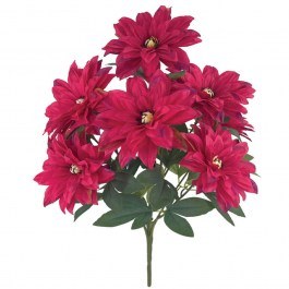 Artificial Bouquet Chrysanthemum 00-00033-7 71cm Red Marhome RED