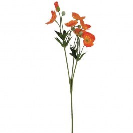 Artificial Flower Poppy 00-10031-1 65cm Orange Marhome ORANGE