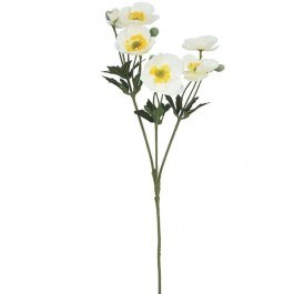 Artificial Flower Poppy 00-10031-2 65cm White Marhome WHITE