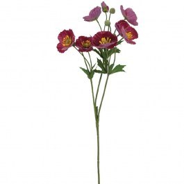 Artificial Flower Poppy 00-10031-3 65cm Bordo Marhome BORDO