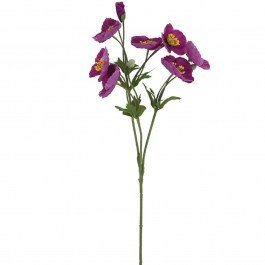 Artificial Flower Poppy 00-10031-4 65cm Violet Marhome VIOLET