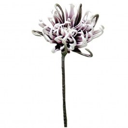 Artificial Flower Artichoke 00-1530-4 82cm White-Purple Marhome WHITE-PURPLE