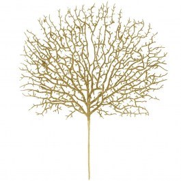 Christmas Branch Coral With Glitter 99-17976 50x41cm Gold Marhome GOLD