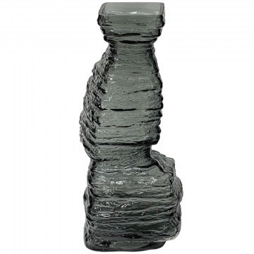 Βάζο Ανάγλυφο 15-26242 12x12x30cm Grey Marhome