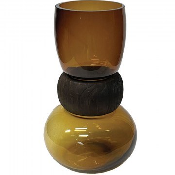 Vase 15-26231 D16x26cm Brown-Amber Marhome