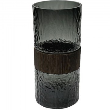 Βάζο 15-26234 Φ11x25cm Black-Brown Marhome