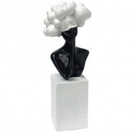 Διακοσμητική Φιγούρα 15-26049 7x5x21cm White-Black Marhome WHITE-BLACK