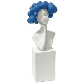 Διακοσμητική Φιγούρα 15-26049-2 7x5x21cm White-Blue Marhome WHITE-BLUE