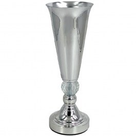 Vase 15-40093 D12x33cm Silver Marhome SILVER