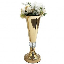 Vase 15-40092 D12x33cm Gold Marhome GOLD