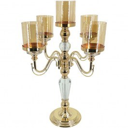 Candlestick 5 Seats 15-40110 D36x60cm Gold Marhome GOLD