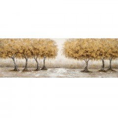 Πίνακας Καμβάς Δέντρα 16-30154 150x50cm Multi-Gold Marhome