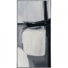 Canvas Painting 16-30096 62,5x3,5x122,5cm White-Black Marhome